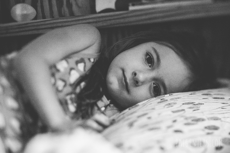 little girl black and white sleeping (austin children's photographer)