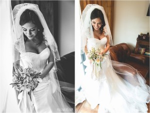 hill country wedding bride poses with bouquet