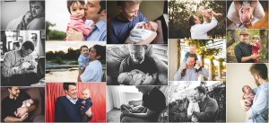 portrait collage father + child