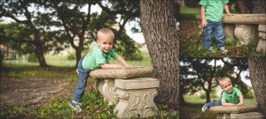 little boy climbs dripping springs photographer