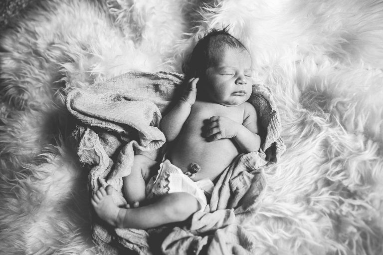 black and white newborn photo austin