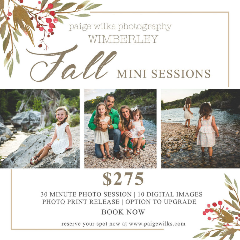 wimberley mini fall session, holiday mini session